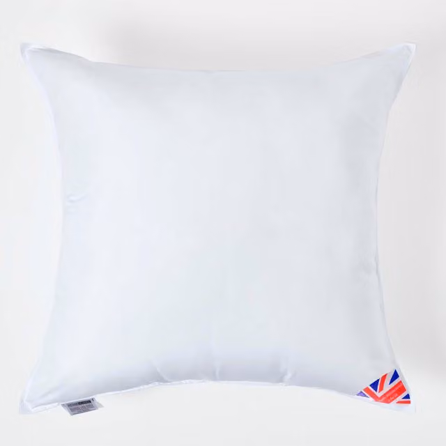 Homescapes Super Microfibre Square Cushion Pad Insert, White, W/D/H: 80 x 80 x 80 cm