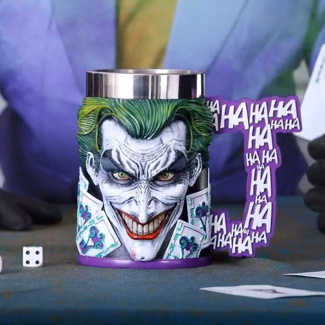 Nemesis Now Joker Tankard Mug in Green and Multicolour, Height: 15.5 cm