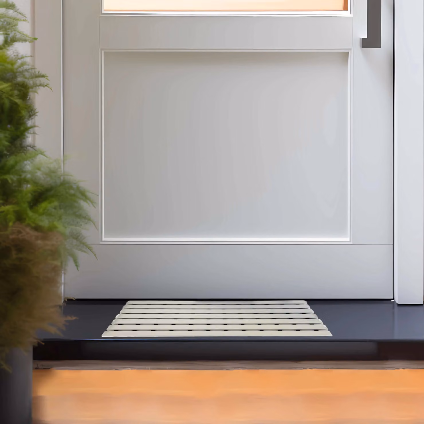 Nicoman Anti Slip PVC Duckboard Shower and Bath Mat, Grey, W: 61 cm, D: 25 cm – 3
