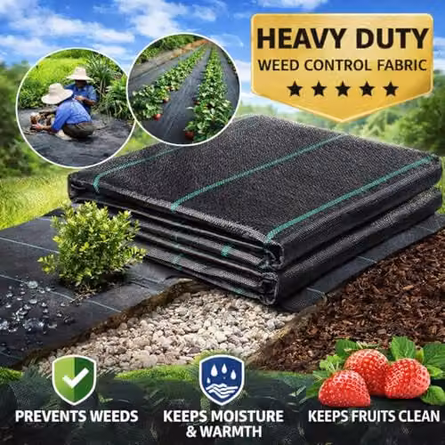 SolaDirect Black Woven Weed Control Membrane, 100 GSM, 1 x 10 m – 3