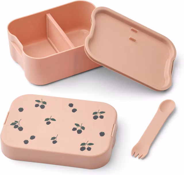 Liewood Kamil Lunchbox with Cutlery in Pink – 1