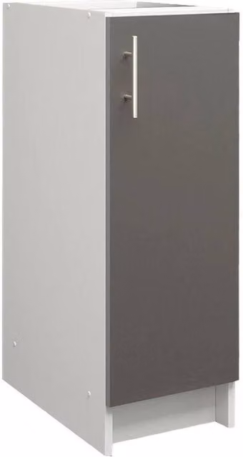 SPETLEK Modern Grey Matt Kitchen Base Unit with Hinged Doors and Internal Shelves
