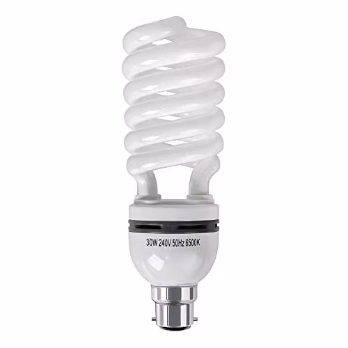 MiniSun 30W B22 Spiral CFL Energy Saving Daylight Bulb in Cool White – 2