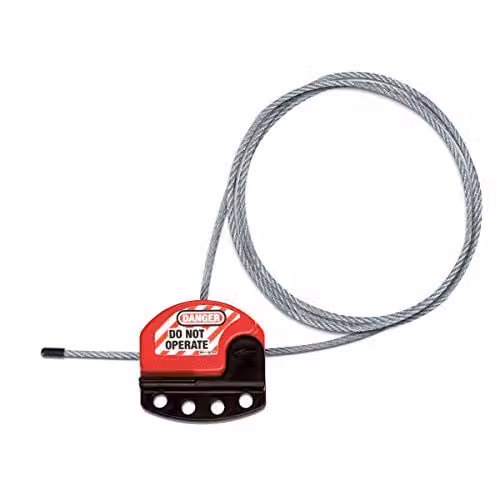 Master Lock S806 Adjustable Steel Safety Cable for Mechanical Lockout, Length: 1.8 m