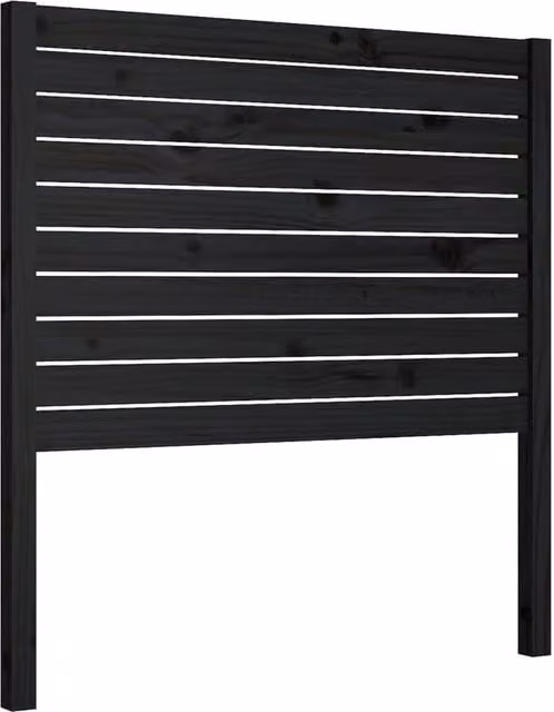 Berkfield Home Black Rustic Solid Pine Wood Bed Headboard W/D/H: 100 x 81 x 4 cm