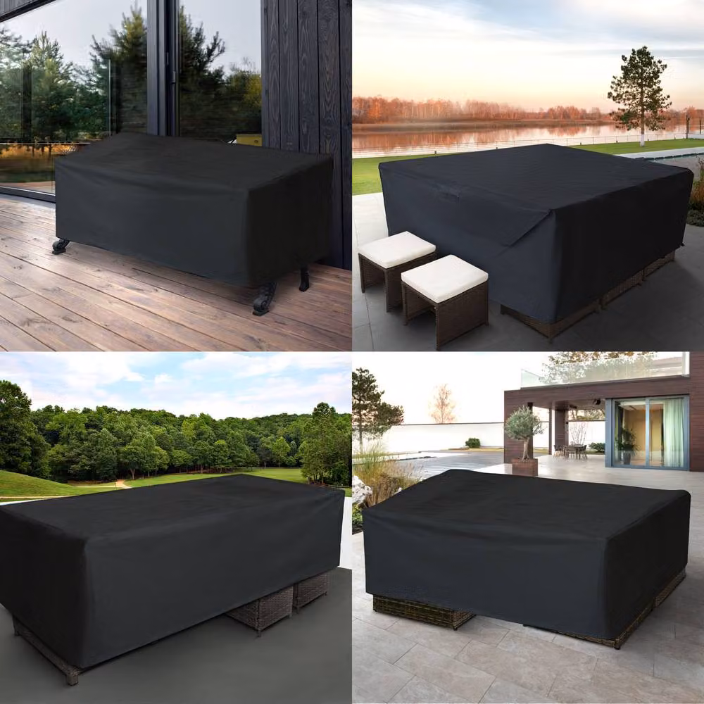Keplin Waterproof Outdoor Sofa Cover in Black or Grey, W/D/H: 180 x 120 x 74 cm – 7