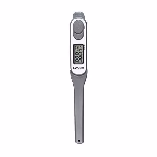 Taylor Pro Waterproof Meat Thermometer Probe in Black and Grey, Stainless Steel and Plastic, 25 x 3 x 2 cm