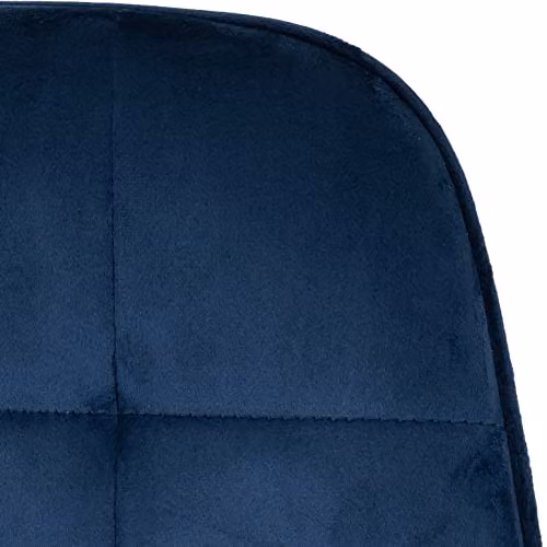 Seconique Marlow Dining Set with Lukas Chairs in Black Marble Effect and Blue – 5