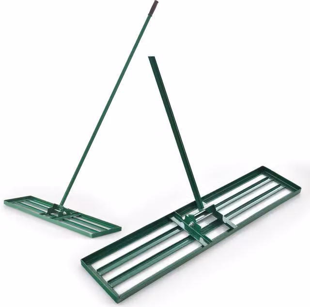 Costway Manual Lawn Leveling Rake in Green, Width: 91 cm