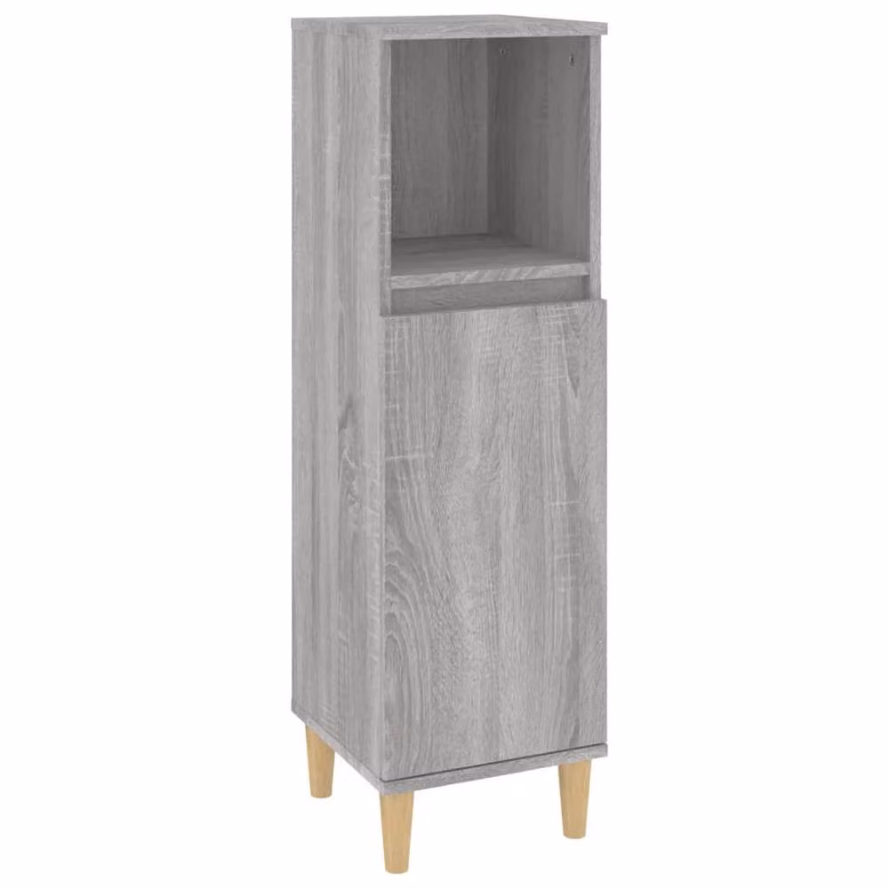 Berkfield Home 3 Piece Modern Grey Sonoma Bathroom Furniture Set – 2