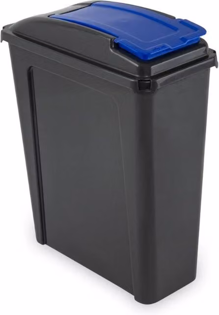 Pawnora 25L Plastic Bin with Flip Lid in Anthracite Grey