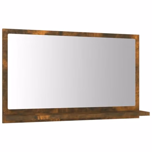 vidaXL Modern Rectangular Bathroom Mirror in Brown, W/D/H: 37 x 60 x 10.5 cm – 1