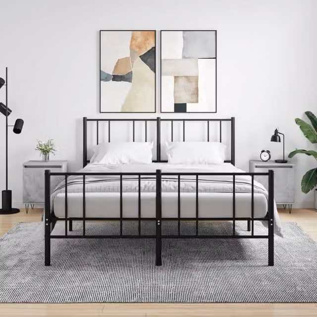 Berkfield Home Set of 2 Bedside Cabinets in Concrete Grey, W/D/H: 40 x 30 x 50 cm