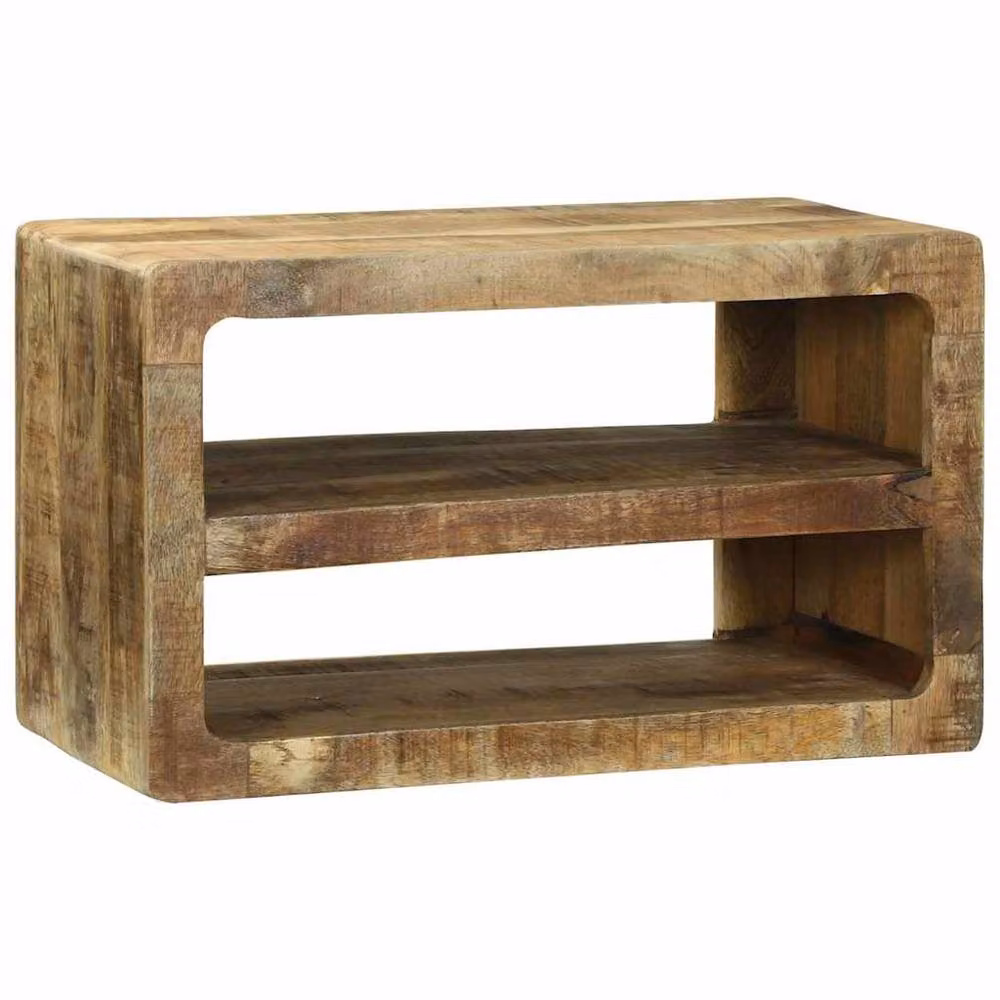 Berkfield Home Rustic Mango Wood TV Cabinet in Brown, W/D/H: 60 x 32 x 36 cm – 2