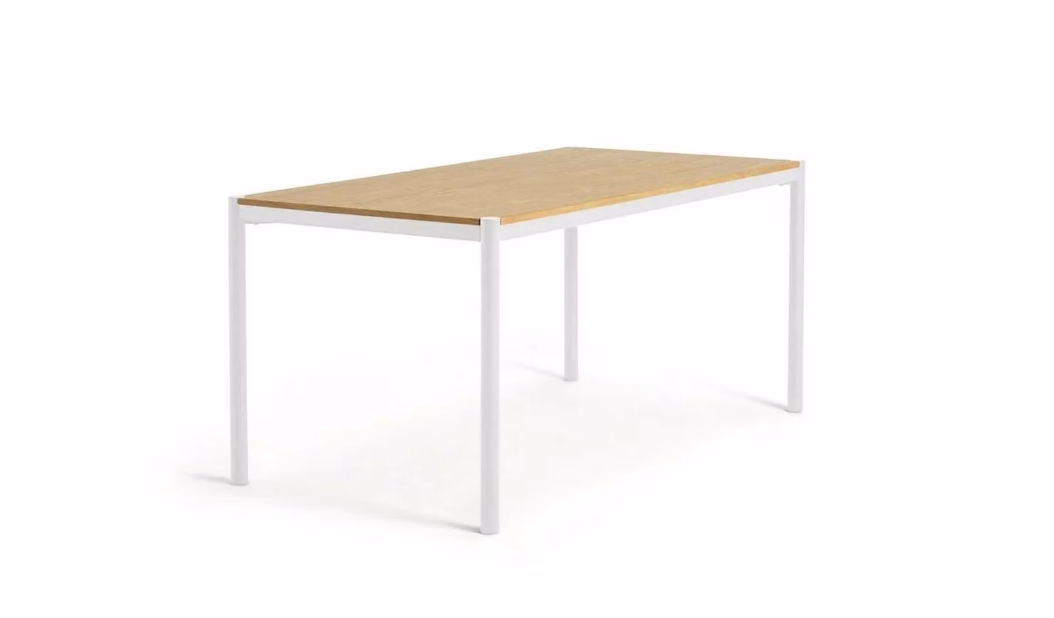 Caleb White 4 Seater Rectangular Wood Dining Table