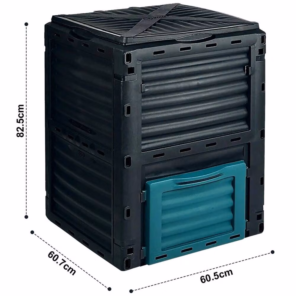 Nordara 300L Garden Composter Bin with Flip Lid in Black – 2