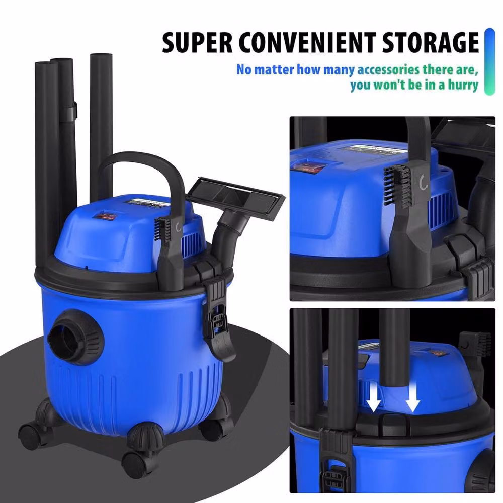VOGREX Industrial Wet and Dry Bagless Vacuum Cleaner, 15 Litre, Blue – 3