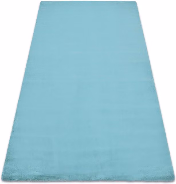 RugsX Blue Bunny Faux Fur Rug, W: 100 cm, D: 60 cm