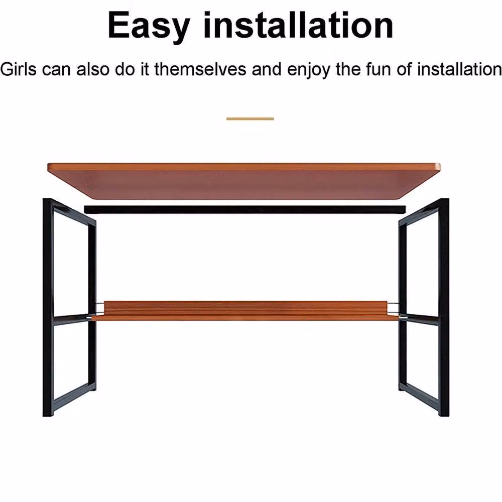 Hinsinc Computer Desk for Home Office and Study in Brown, W/D/H: 120 x 40 x 72 cm – 2