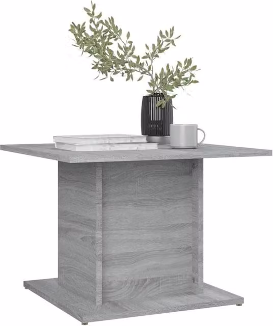 Berkfield Home Decorative Square Coffee Table in Grey Sonoma, W/D/H: 55.5 x 55.5 x 40 cm – 1