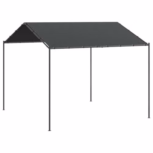 vidaXL Gable Canopy Tent in Anthracite, W/D/H: 300 x 300 x 250 cm, Steel and Polyester