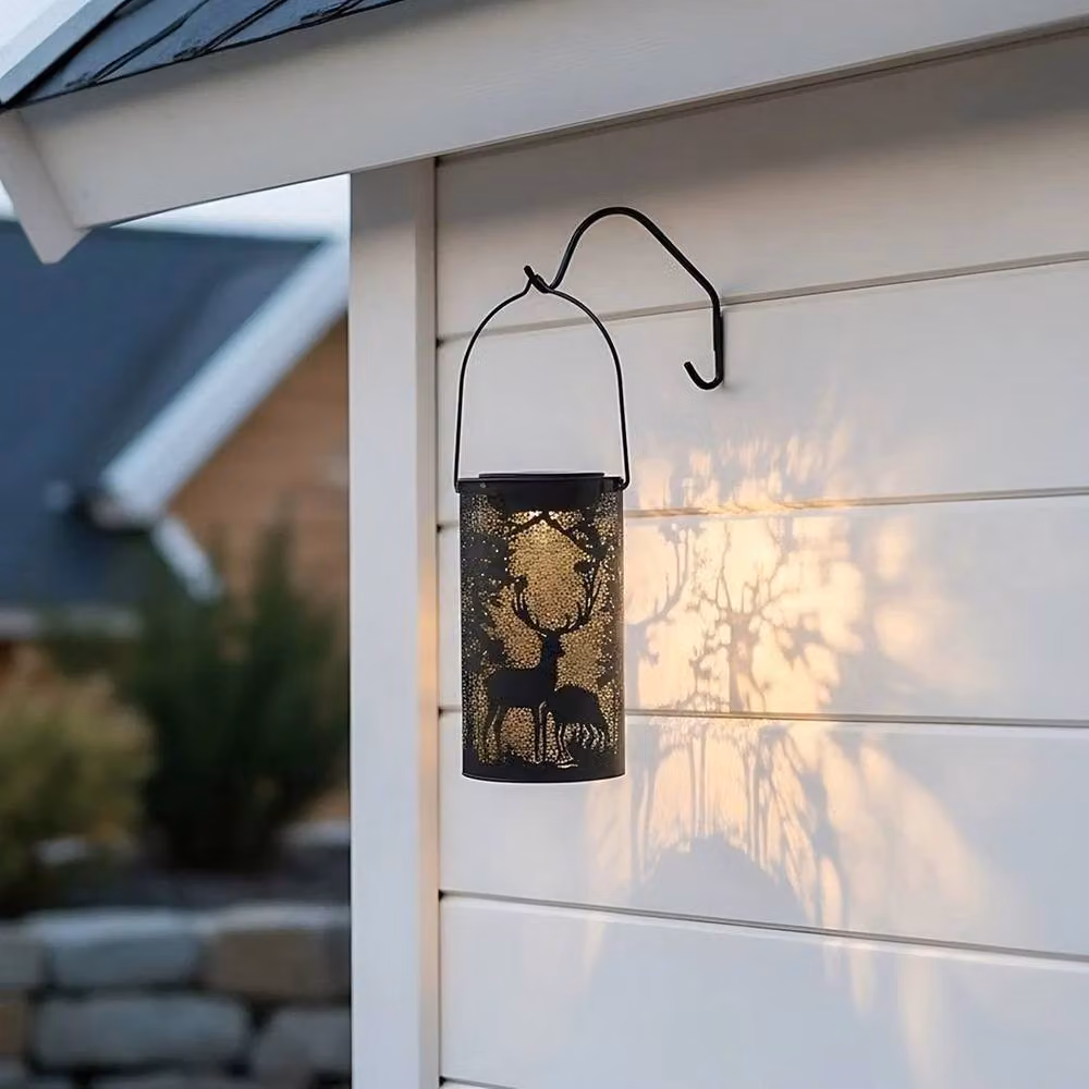Kelvenix Solar Powered Fawn Deer LED Metal Outdoor Lights in Black, Height: 60 cm – 4