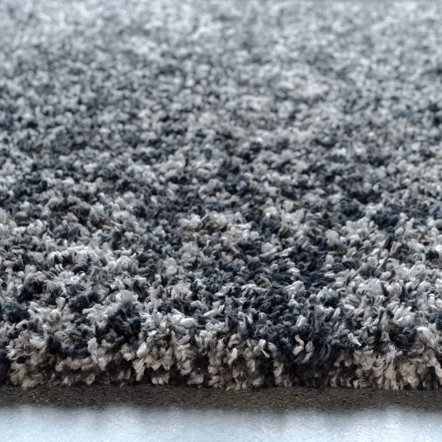 Kukoon Grey Charcoal Super Soft Shaggy Area Rug in Stone W: 200 cm, D: 290 cm – 4