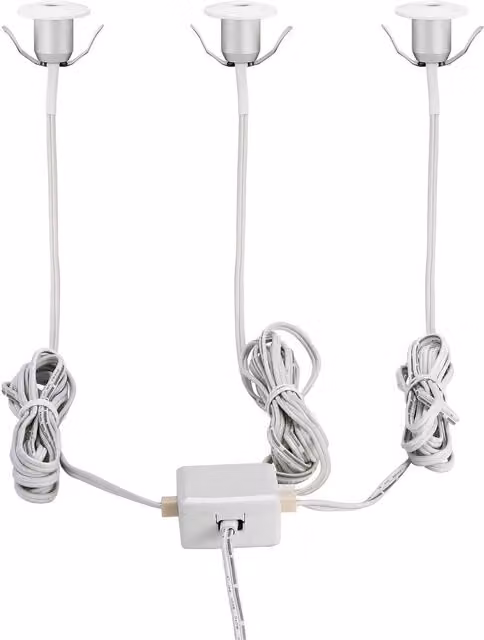 Loops 3 Pack White Aluminium Recessed LED Ceiling Downlights