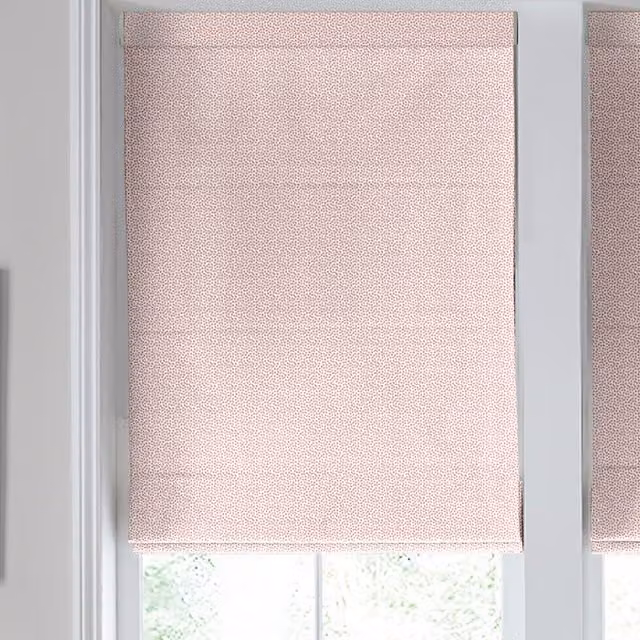 Laura Ashley Sycamore Made to Measure Blackout Roman Blind in Off White and Blush