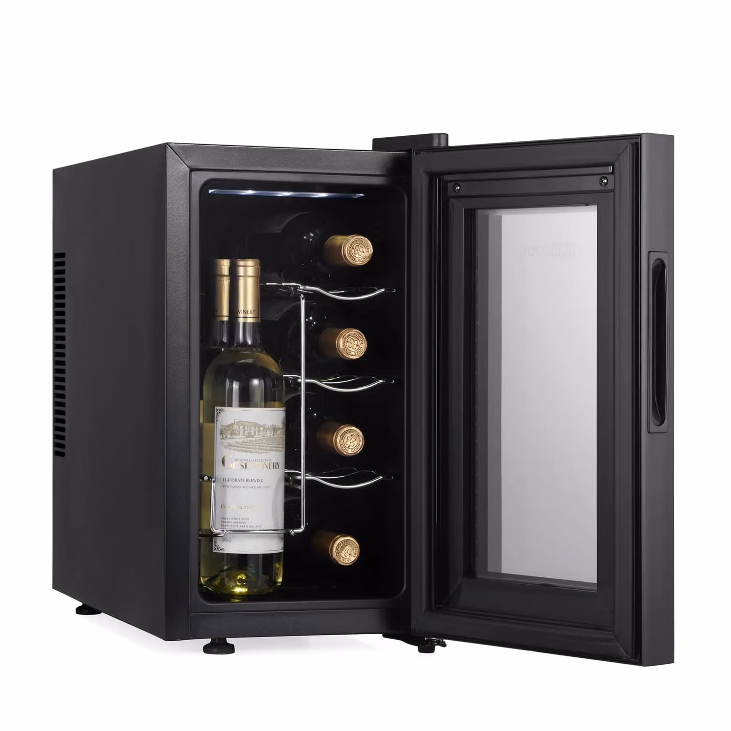 Subcold Barcool VINO8 Countertop Wine Fridge, Black, 8 Bottle Capacity, Single-Zone Thermoelectric Cooler with Glass Door and LED Interior Light, W/D/H: 46.5 x 25.8 x 50.8 cm – 3