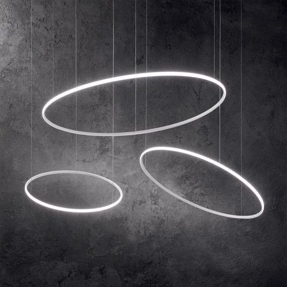 Netlighting Hulahoop LED Round Integrated Pendant Light, White, Diameter: 60 cm – 2