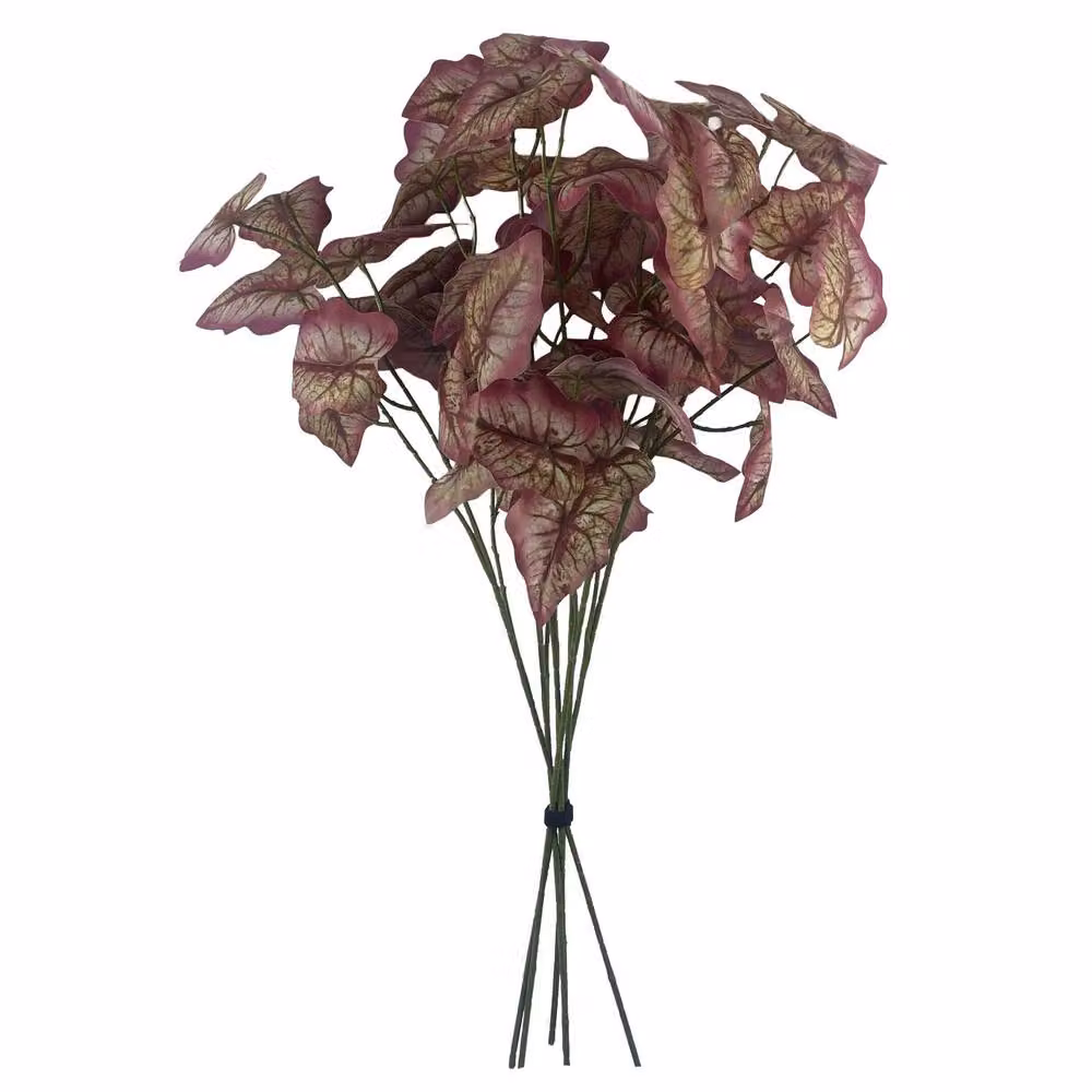 Pack of 6 Purple Artificial Leaf Faux Foliage Stems, 85cm – 2