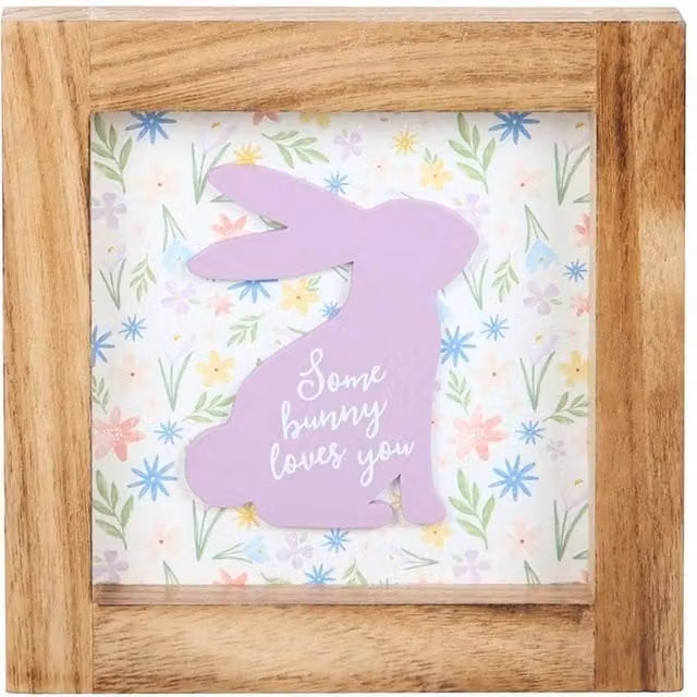 Something Different Some Bunny Loves You Multicolour Wooden Framed Tabletop Plaque – 1