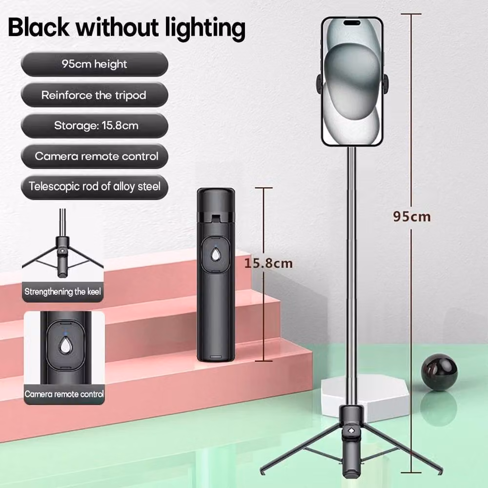 SPETLEK Telescopic Wireless Bluetooth Selfie Stick in Black – 2