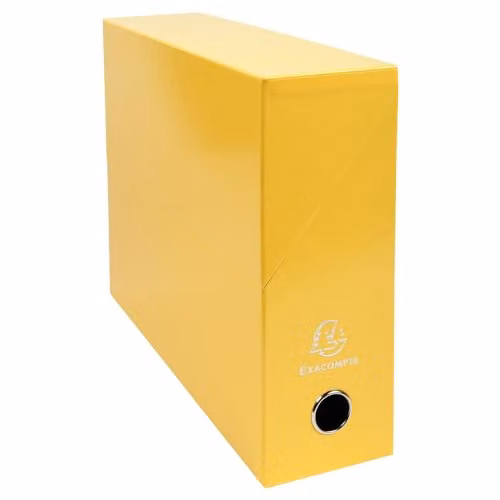 Exacompta Iderama Collection Yellow Plastic-Coated Pressboard Transfer Box for A4 Documents W: 33 cm, D: 25 cm, H: 9 cm