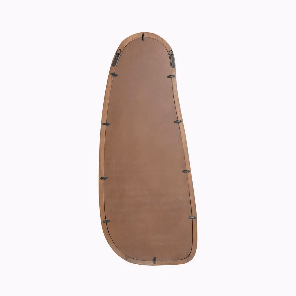 FurnitureboxUK Yomi Pebble Wall Mirror in Brown Walnut Wood, W: 120 cm, H: 50 cm – 3
