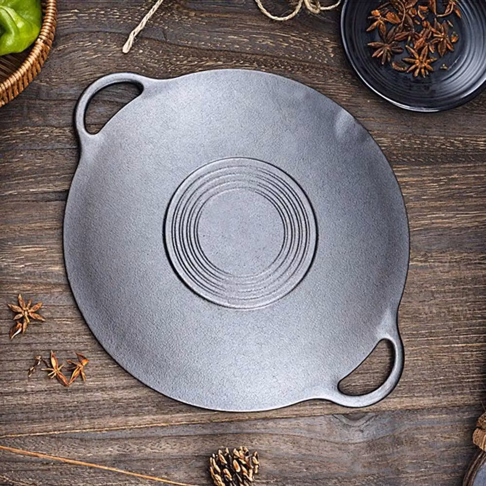 NESTLUNE Non-Stick Cast Iron Griddle Pan Skillet in Grey – 3