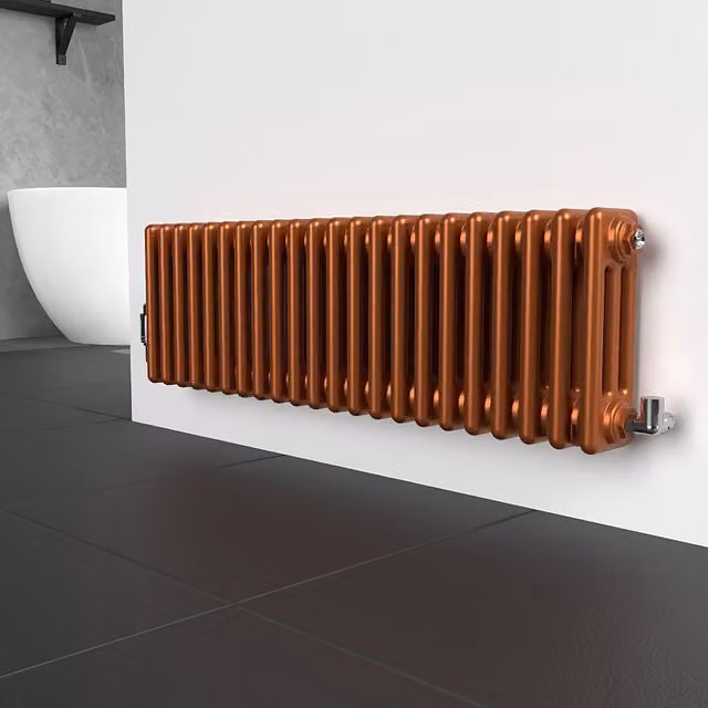 Lux Heat Horizontal Column Radiator in Bronze, W/H: 101 x 101 cm