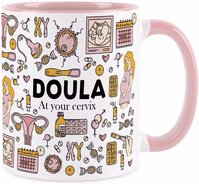 Purely Home Novelty Doula Pink Ceramic Mug