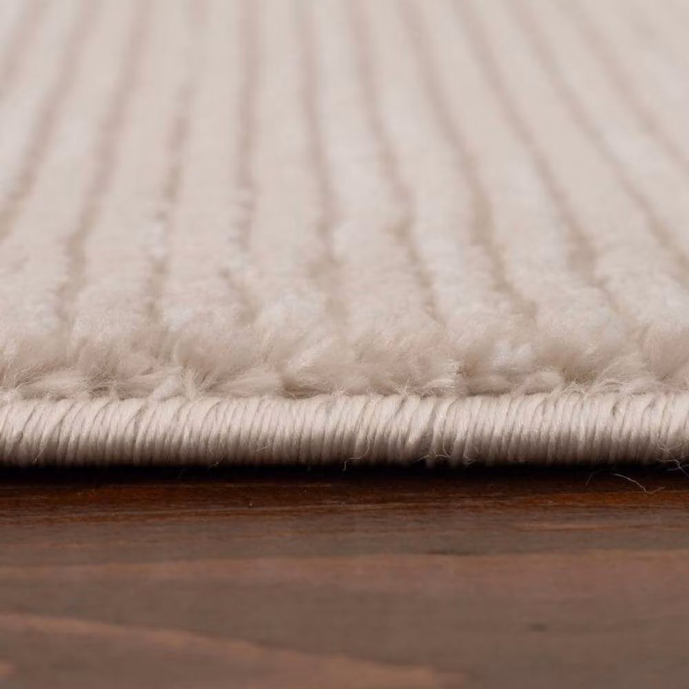 THE RUGS Carmel Modern Striped Area Rug and Runner in Beige, W: 80 cm, L: 150 cm – 3