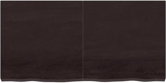 Berkfield Home Wall Mounted Oak Wood Shelf in Dark Brown and Dark Grey, W: 120 cm, D: 60 cm, H: 2-6 cm – 1