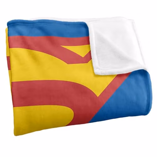 LOGOVISION Superman Logo Shield 2021 Super Soft Silky Touch Fleece Throw Blanket, Multicolour, W: 127 cm x L: 152.4 cm – 2