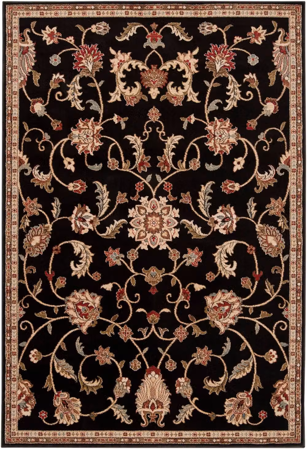 Livabliss Riley Vintage Traditional Boho Living and Dining Rug in Beige, Brown, Green and Black, W: 160 cm, D: 230 cm – 2