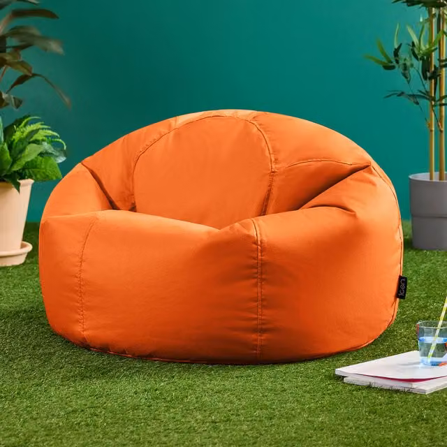 icon Kingston Classic Adult Indoor Outdoor Bean Bag Chair in Burnt Orange
