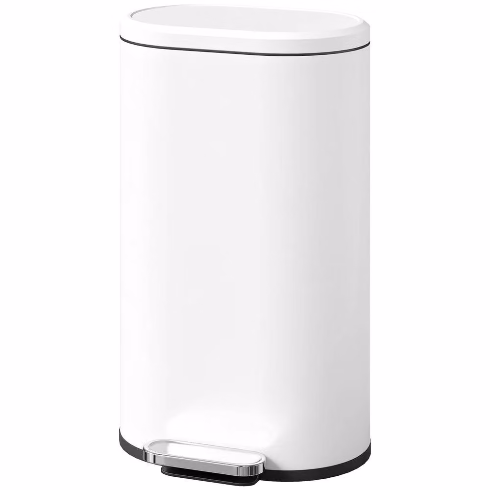 STILVORA 30L White Kitchen Pedal Bin with Soft-Close Lid and Removable Inner Bucket – 4