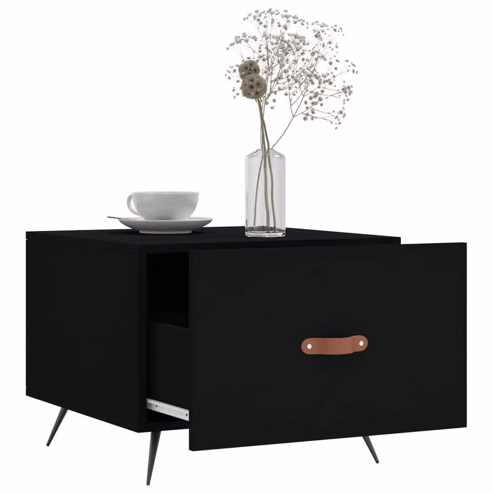 Berkfield Home Decorative Coffee Table Set of 2, Black, W/D/H: 50 x 50 x 40 cm – 3