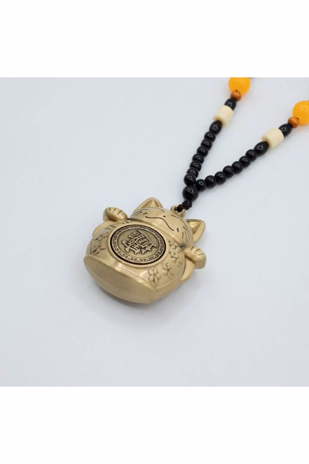KDMD Gold and Red Lucky Cat Feng Shui Metal Hanging Pendant – 2