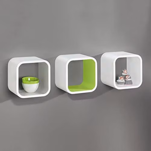 Dolle Softcube Wall Mounted Cube Shelf in White, W/D/H: 25.5 x 25.5 x 20 cm – 2