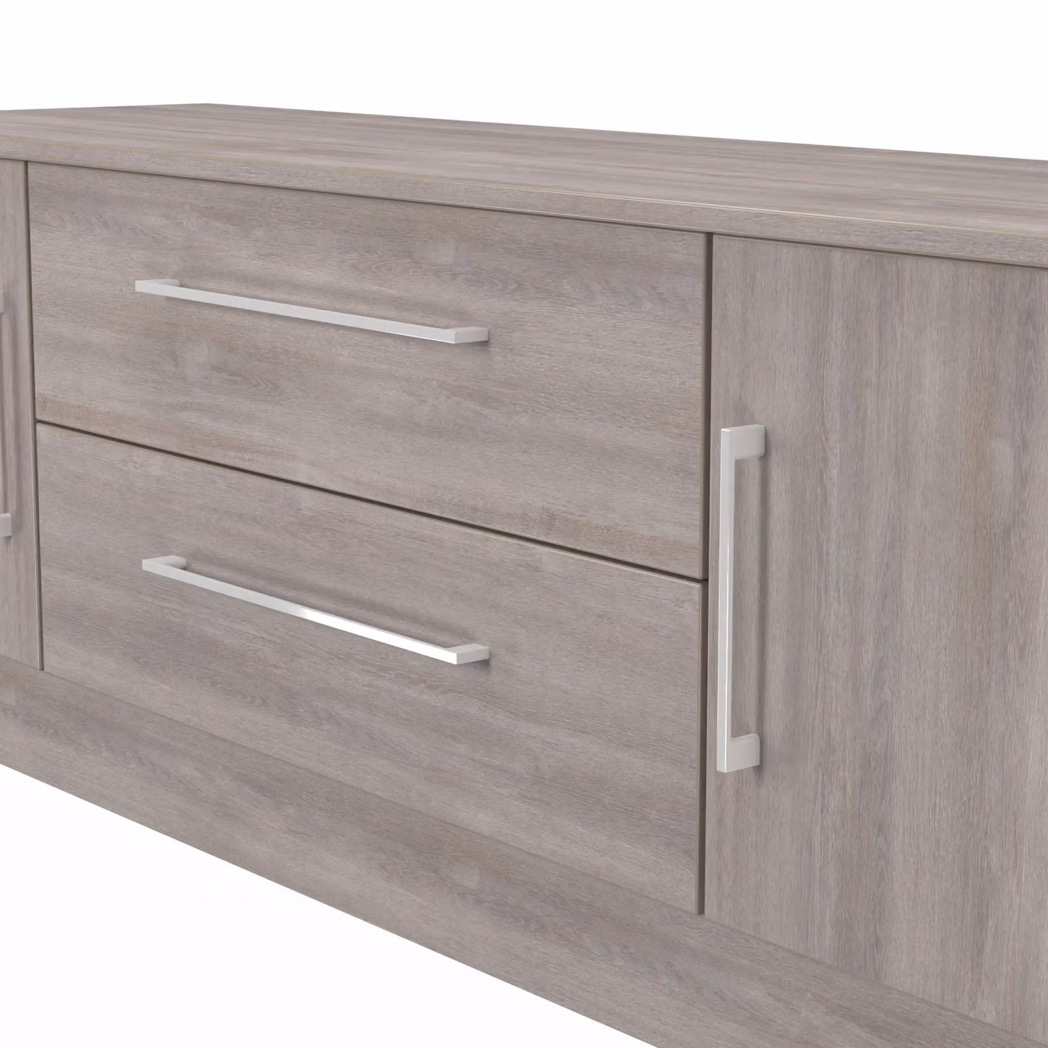 2 U Gloucester Superwide TV Unit with 2 Doors and 2 Drawers, Light Grey, Ready Assembled – 3