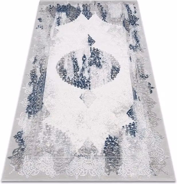 VALS Abstract Modern Blue Polyacrylic Rug, W: 100 cm, L: 200 cm
